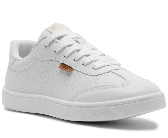 Tênis Detalhes Texturizados Na Lateral Branco
