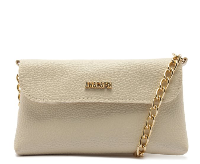 Bolsa Tiracolo Pequena Branco Off Alça Corrente