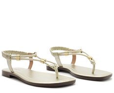 Sandália Slim Elástico Comfy Dourada