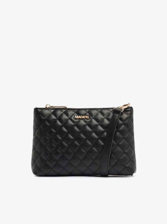 Bolsa Tiracolo Pequena Matelassê Preta