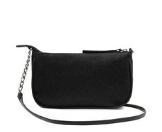 Bolsa Crossbody Baguete Média Preta Glitter