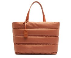 Bolsa Shopping Grande Nylon Fluffy Marrom