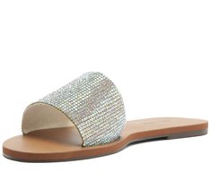 Rasteira Tira Única Glam Prata