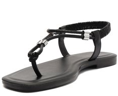 Sandália Slim Elástico Comfy Preta
