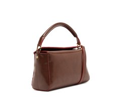 Bolsa Tiracolo Média Quadrada Marrom