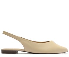 Sapatilha Slingback Bico Fino Bege