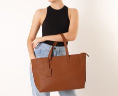 Bolsa shopping Grande Bag Charm Marrom