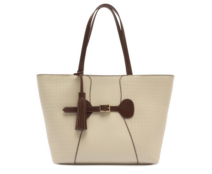 Bolsa Shopping Detalhe Tassel Branca
