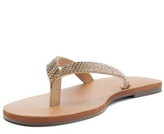 Rasteira Tiras Glam Bege