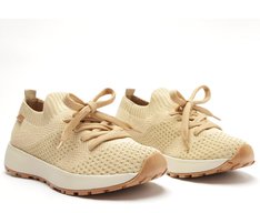 Tênis Knit Lavínia Bege