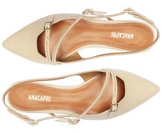 Sapatilha Slingback Salto Bloco Tiras Branca