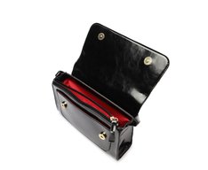 Bolsa Tiracolo Média Lisa Preta