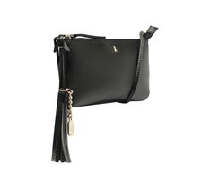 Bolsa Tiracolo Média Detalhe Franja Preta