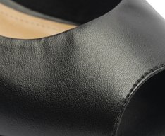 Sapatilha Slingback Peep Toe Preta