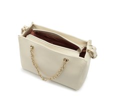 Bolsa Tote Média Alça Acorrentada Branca