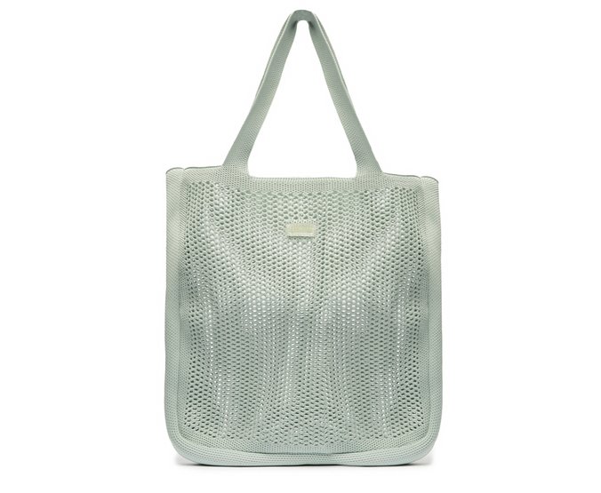 Bolsa Shopping Grande Knit Natural Verde