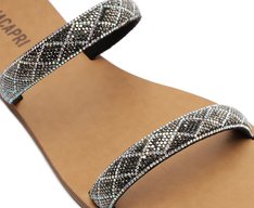 Rasteira Manta Glam Detalhada Preta