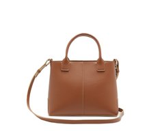 Bolsa Tote Média Logo Metal Marrom