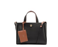 Bolsa Tote Média Com Porta-Cartão Preta