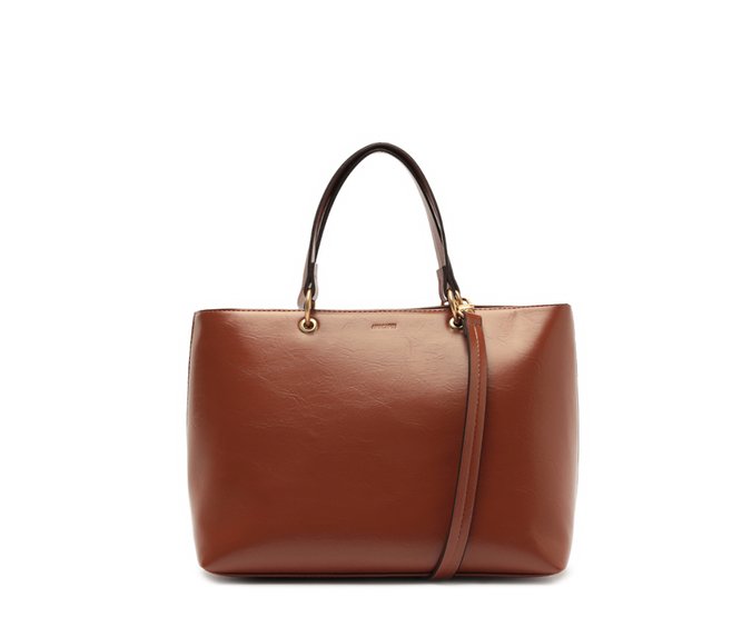 Bolsa Tote Média Lisa Marrom