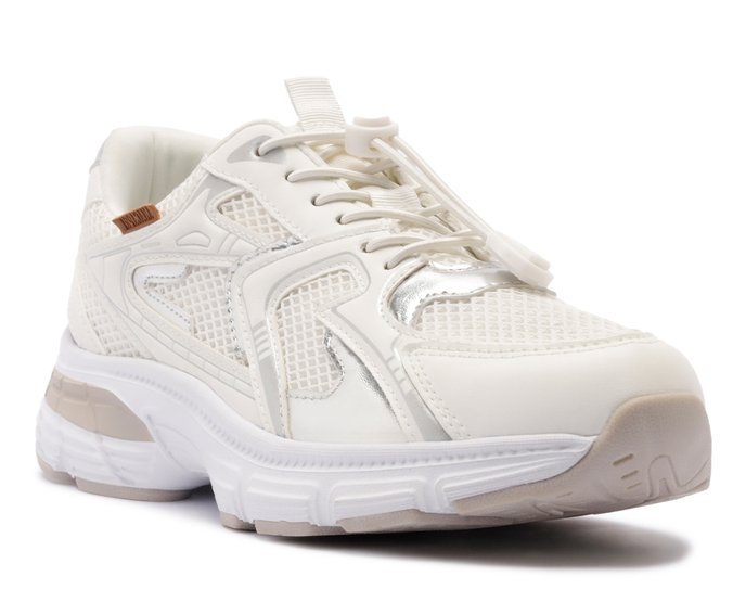 Tênis Robusto Sporty Branco e Prateado
