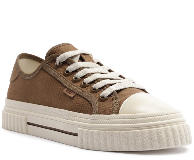 Tênis Sola Alta New Alê Lona Marrom