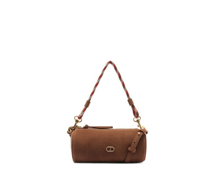 Bolsa Tiracolo Pequena Tube Marrom