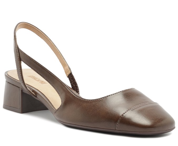 Scarpin Slingback Unilateral Marrom