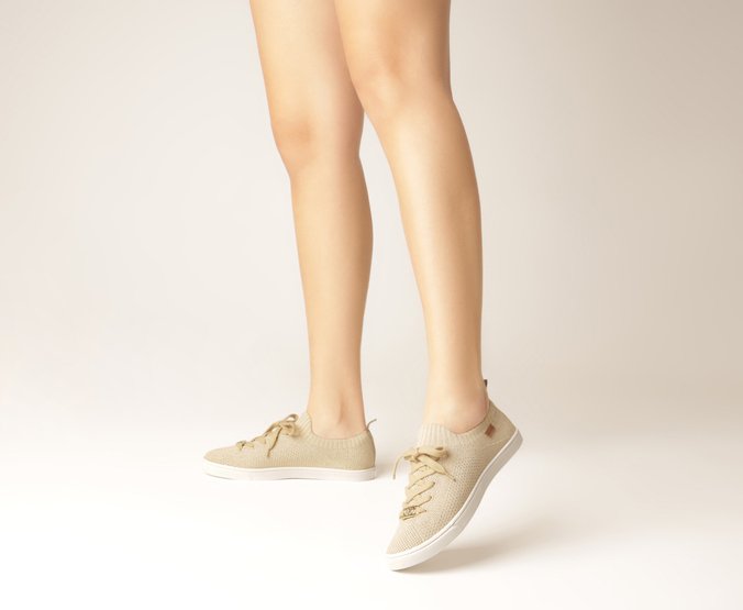 Tênis Knit Minimal Anacapri Bege