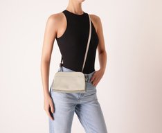 Bolsa Tiracolo Média Zíper Helena Branca