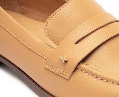 Mocassim Com Pala Aplicação A Bege
