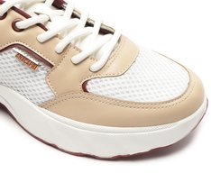 Tênis Chunky Branco Detalhe Vermelho Bordô