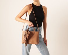 Bolsa Tote Média Itacare Lenço Marrom