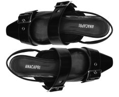 Sapatilha Slingback New Box Tiras Fivela Preta