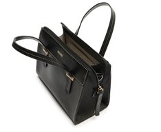 Bolsa Tote Média Pespontos Preta