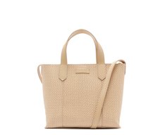 Bolsa Tote Média Nude Alça Marrom