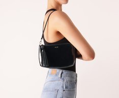 Bolsa Tiracolo Média Tassel Preta