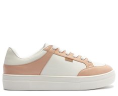 Tênis Recortes Rosa Ayla Branco