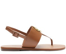 Rasteira Slim Fivela Couro Marrom