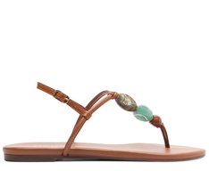 Rasteira Slim Pedrarias Marrom Cinnamon