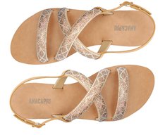 Sandália Manta Glam Detalhada Dourada