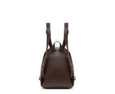 Mochila Média Zíper Frontal Marrom Curcuma