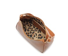 Bolsa Tiracolo Baguete Média Arredondada Marrom