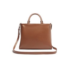 Bolsa Tote Média Snake Marrom