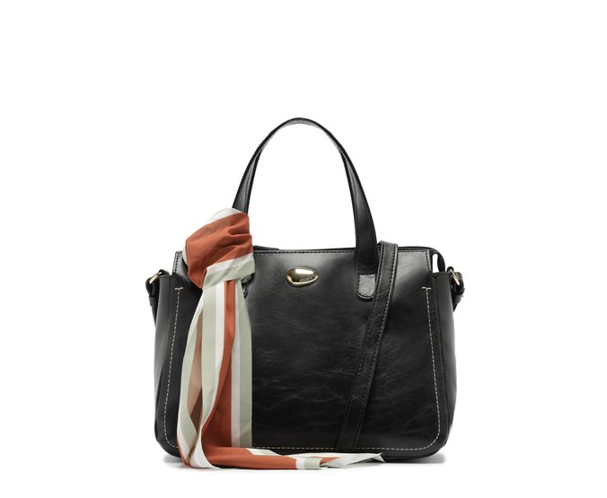 Bolsa Tote Média Lenço Preta