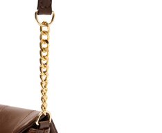 Bolsa Tiracolo Pequena Matelassê Flufy Marrom