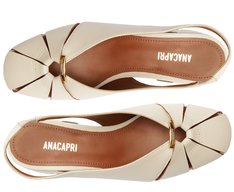 Sapatilha Slingback Salto Bloco Recortes Vazado Fivela Branca