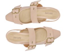 Sapatilha Slingback Tiras Fivela Rosa