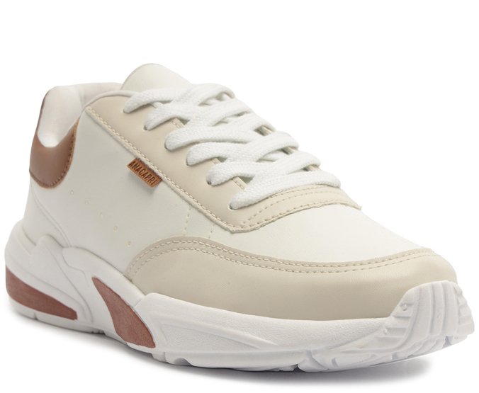 Tênis Chunky Performance Branco E Marrom
