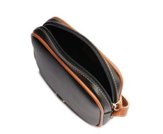 Bolsa Tiracolo Pequena Cápsula Arredondada Preta